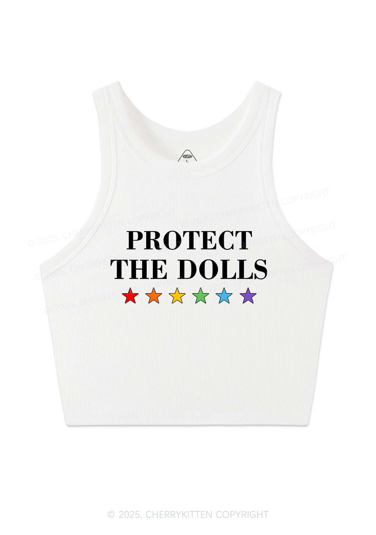 Protect The Dolls Pride Y2K Crop Tank Top Cherrykitten