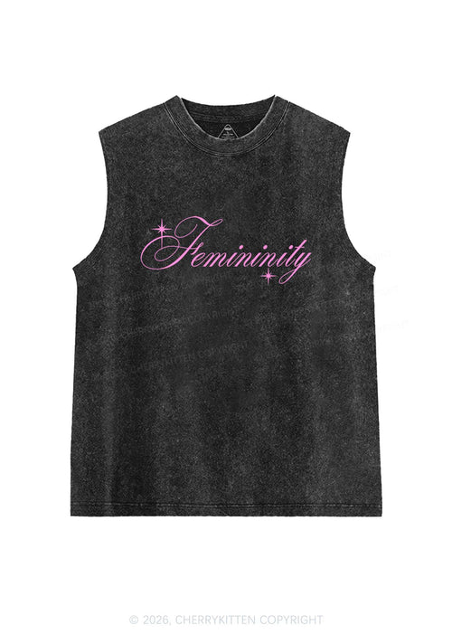 Femininity Pride Y2K Washed Muscle Tank Cherrykitten