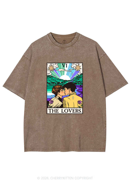 The Gay Lovers Pride Y2K Shirts Washed Tee Cherrykitten