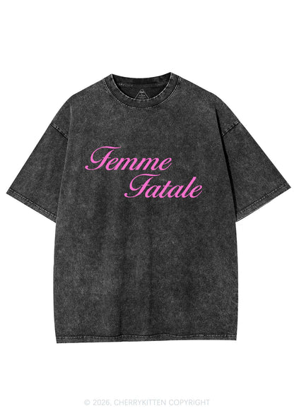 Femme Fatale Pride Y2K Shirts Washed Tee Cherrykitten