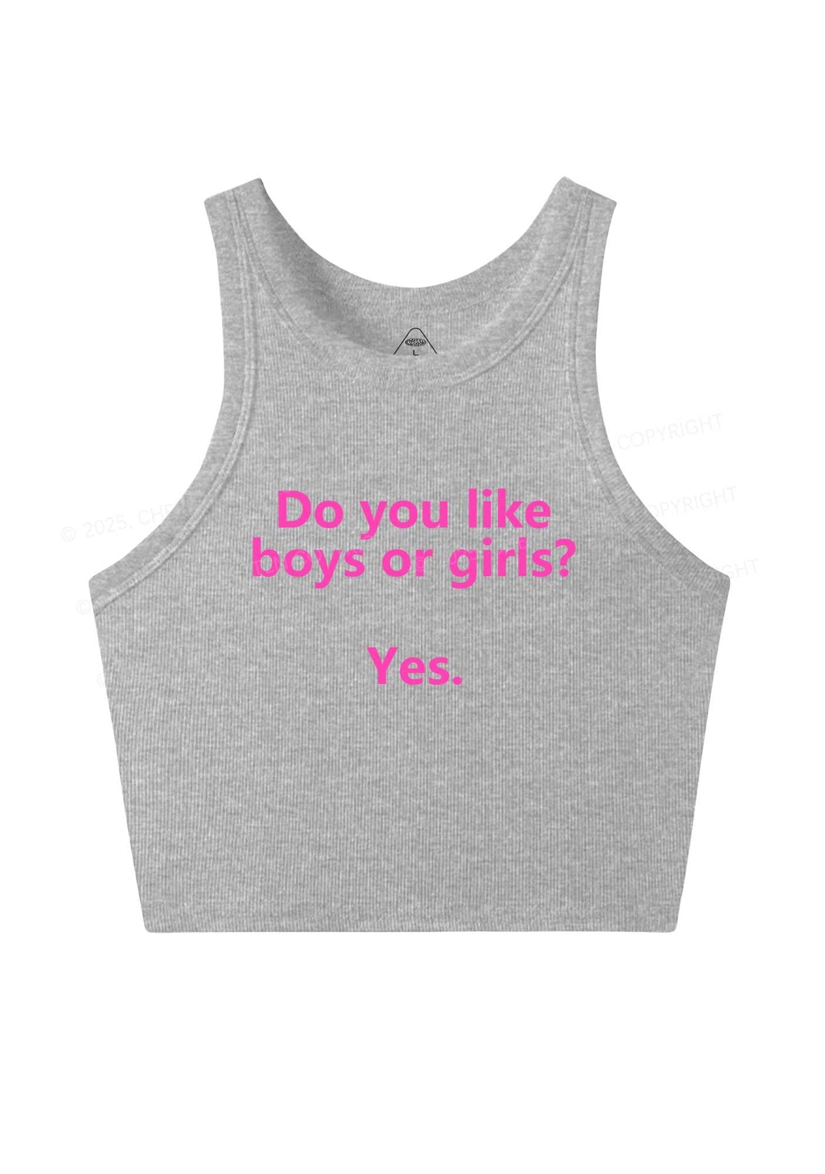 Do You Like Boys Or Girls Pride Y2K Crop Tank Top Cherrykitten