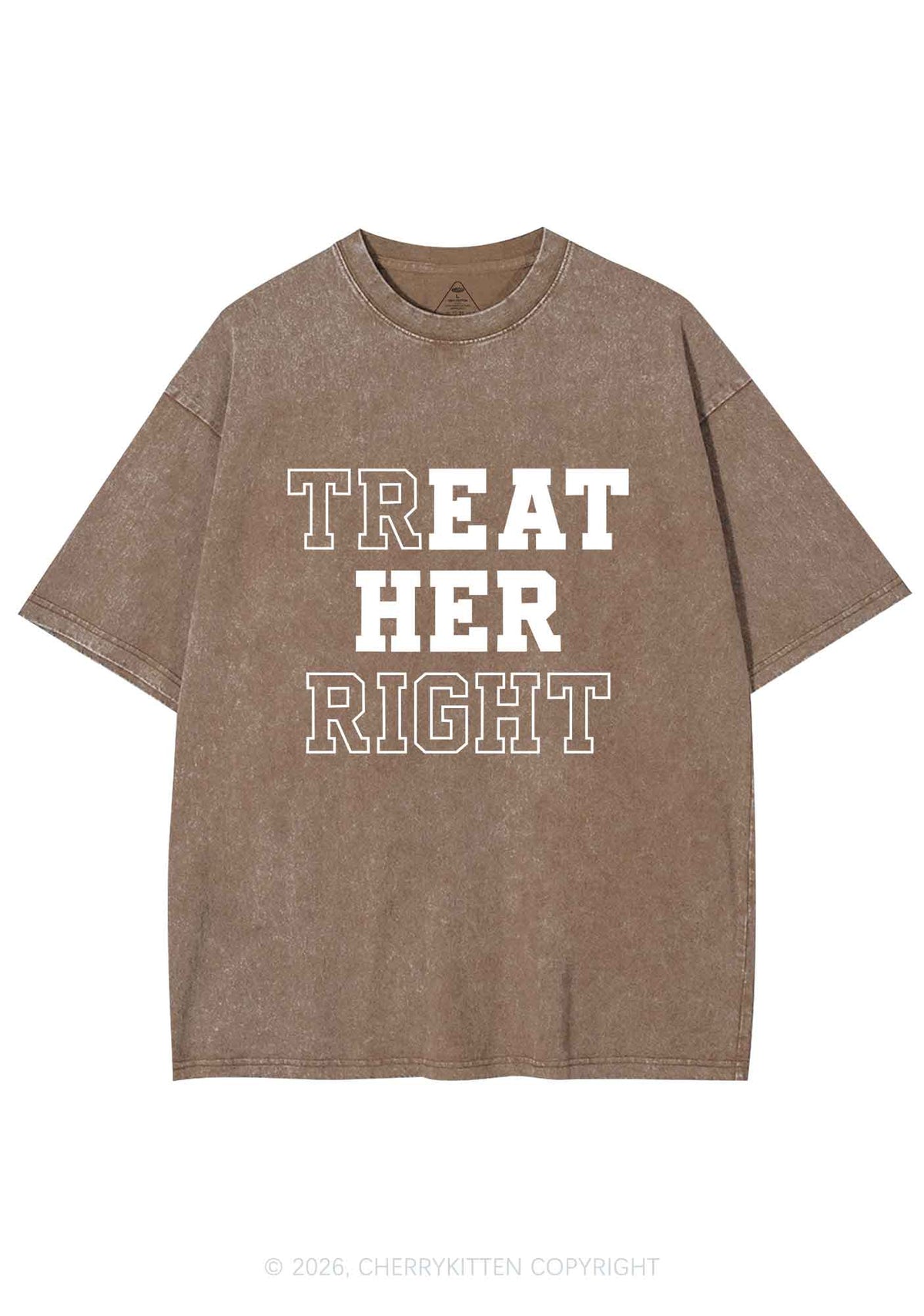 Eat Her Right Pride Y2K Shirts Washed Tee Cherrykitten