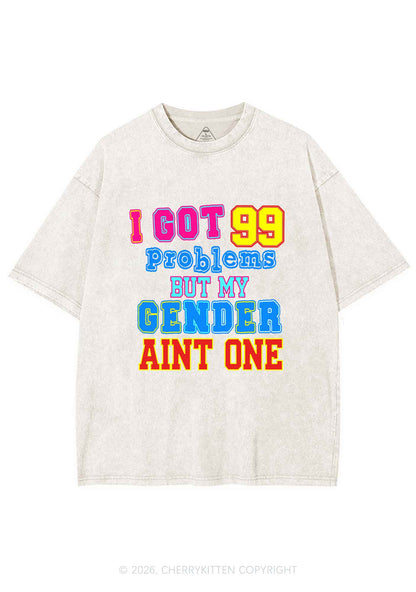 Gender Aint One Pride Y2K Shirts Washed Tee Cherrykitten