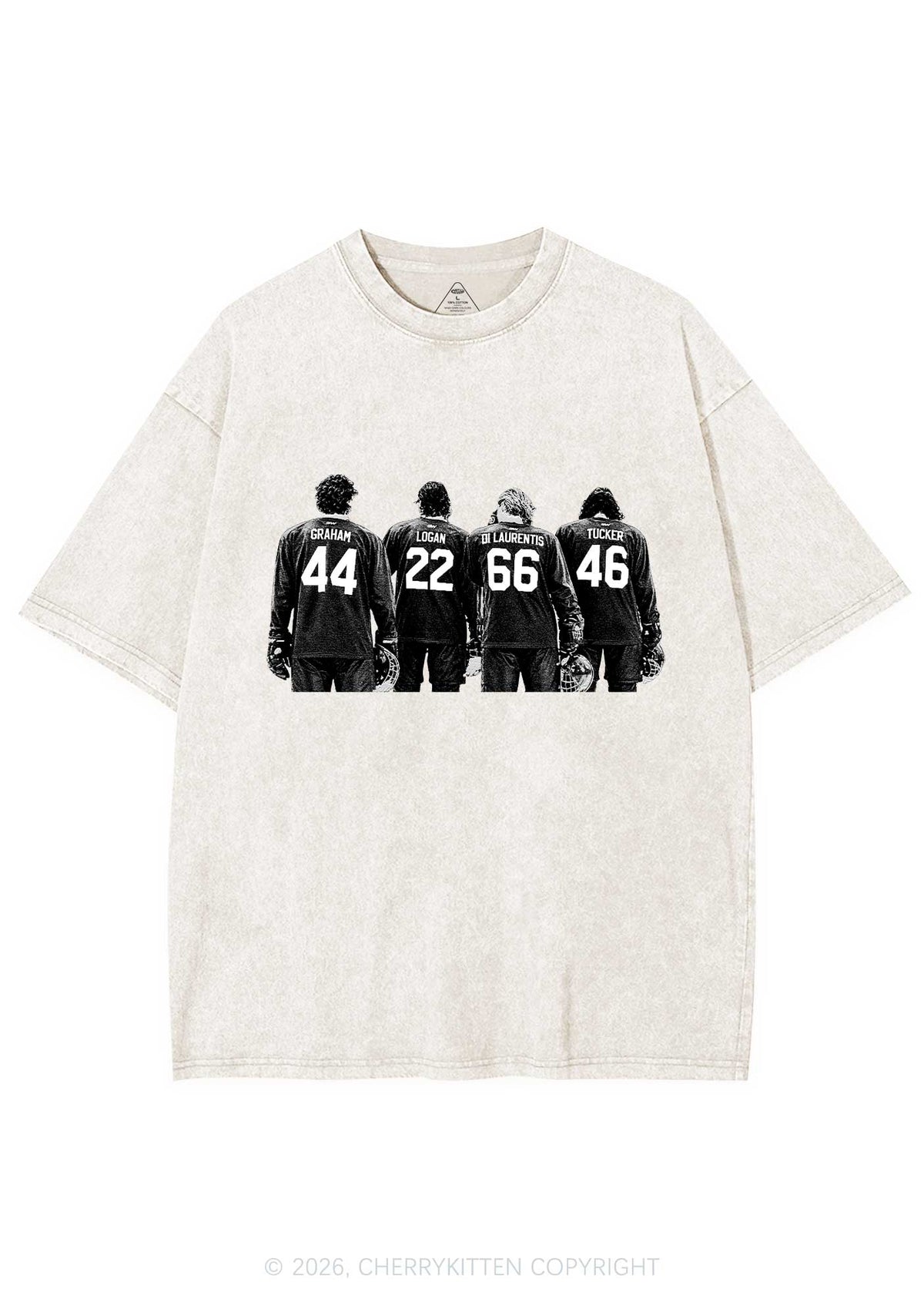 Hockey Crew Y2K Shirts Washed Tee Cherrykitten