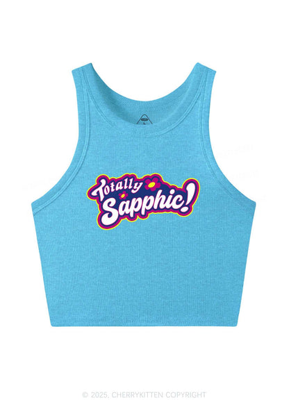 Totally Sapphic Pride Y2K Crop Tank Top Cherrykitten