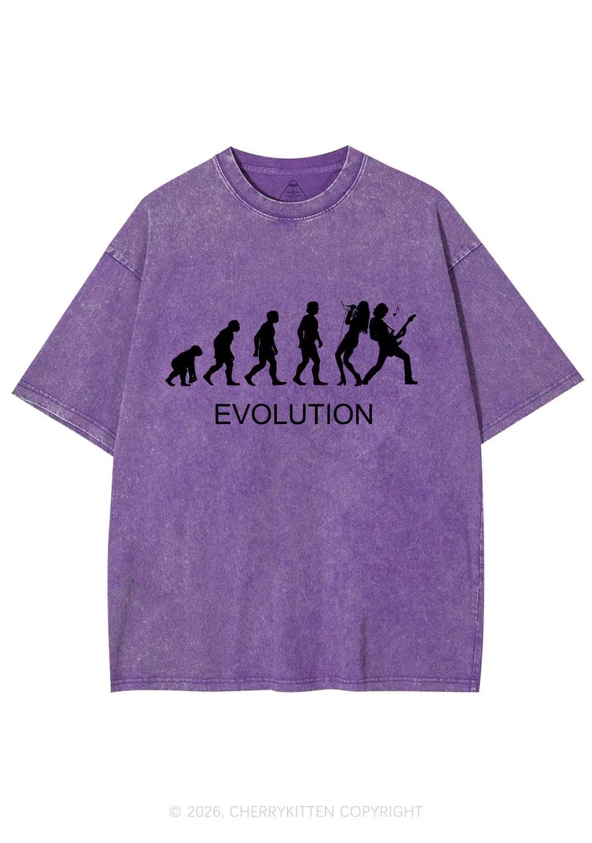 Evolution Rock Band Y2K Shirts Washed Tee Cherrykitten
