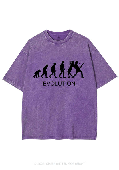 Evolution Rock Band Y2K Shirts Washed Tee Cherrykitten