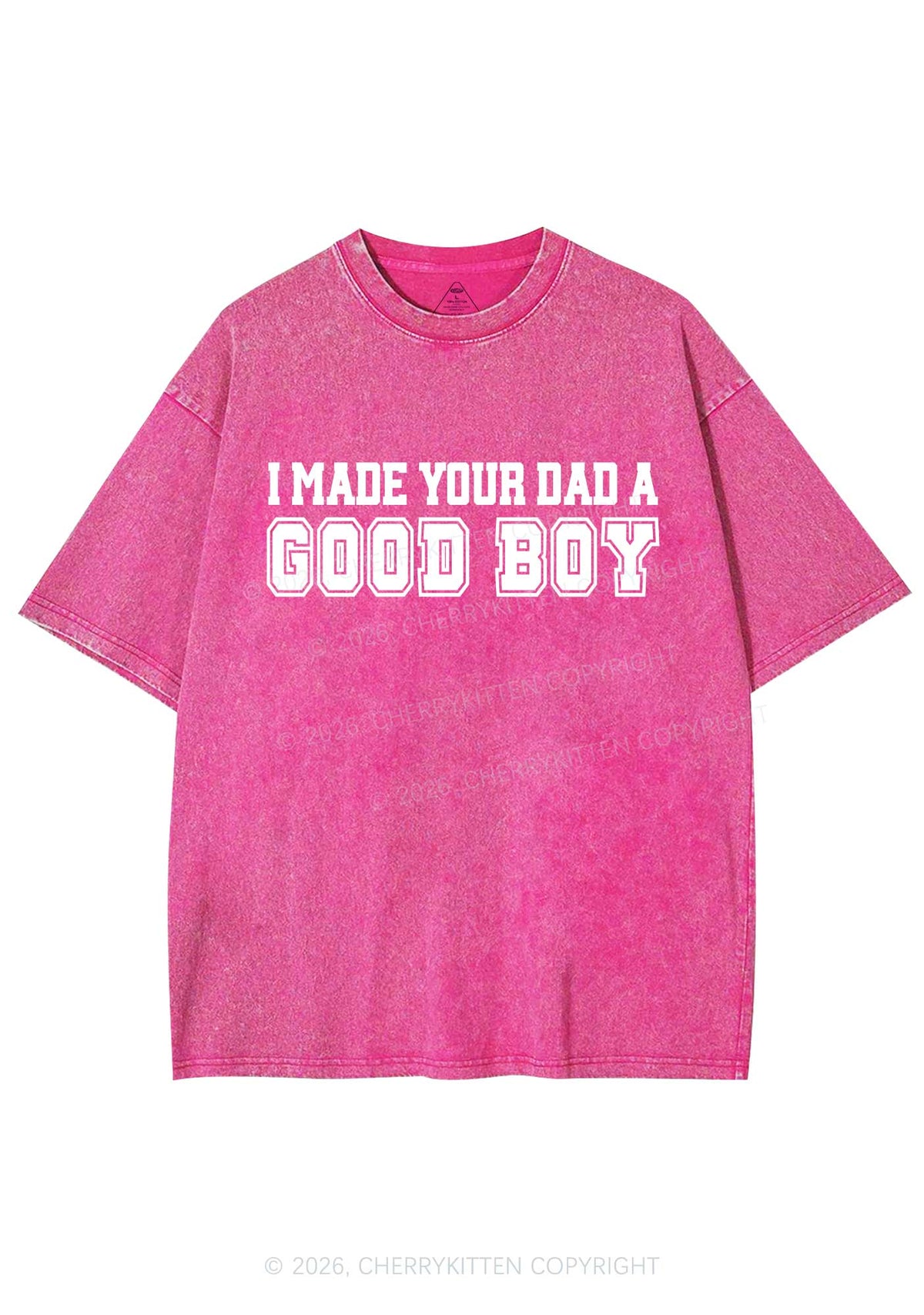 Made Your Dad A Good Boy Y2K Shirts Washed Tee Cherrykitten