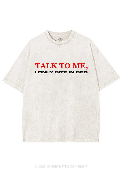 I Only Bite In Bed Y2K Shirts Washed Tee Cherrykitten
