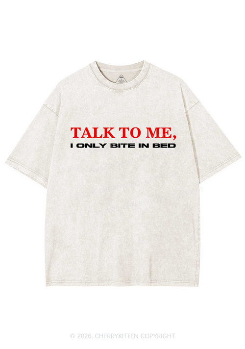 I Only Bite In Bed Y2K Shirts Washed Tee Cherrykitten