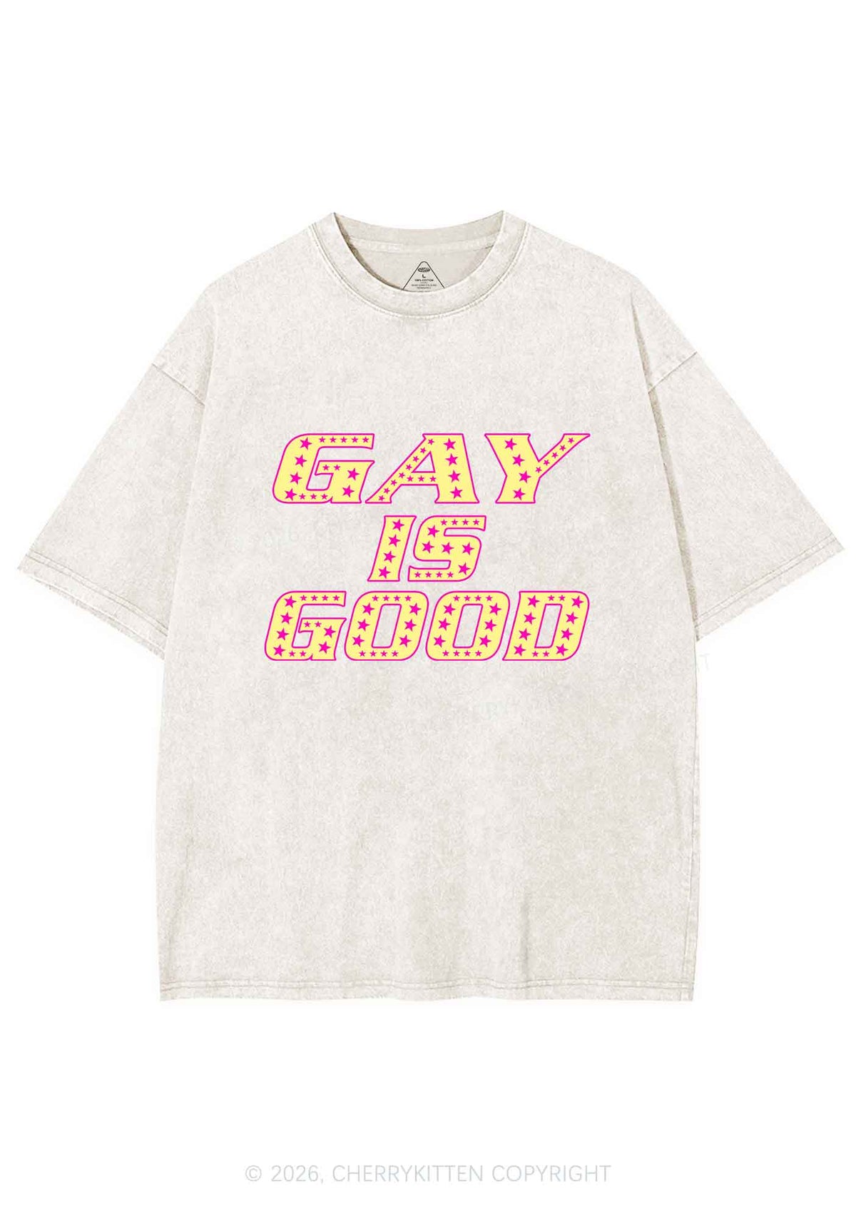 Gay Is Good Pride Y2K Shirts Washed Tee Cherrykitten