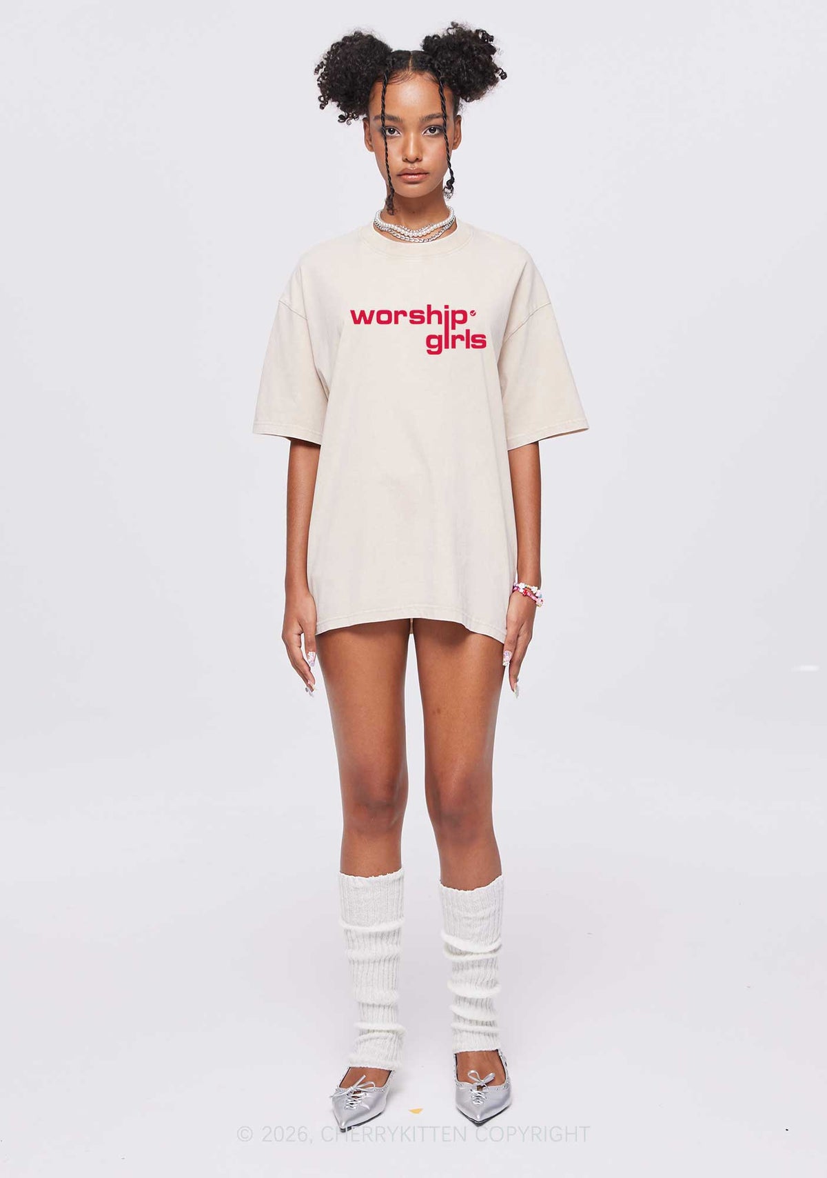 Worship Girls Pride Y2K Shirts Washed Tee Cherrykitten