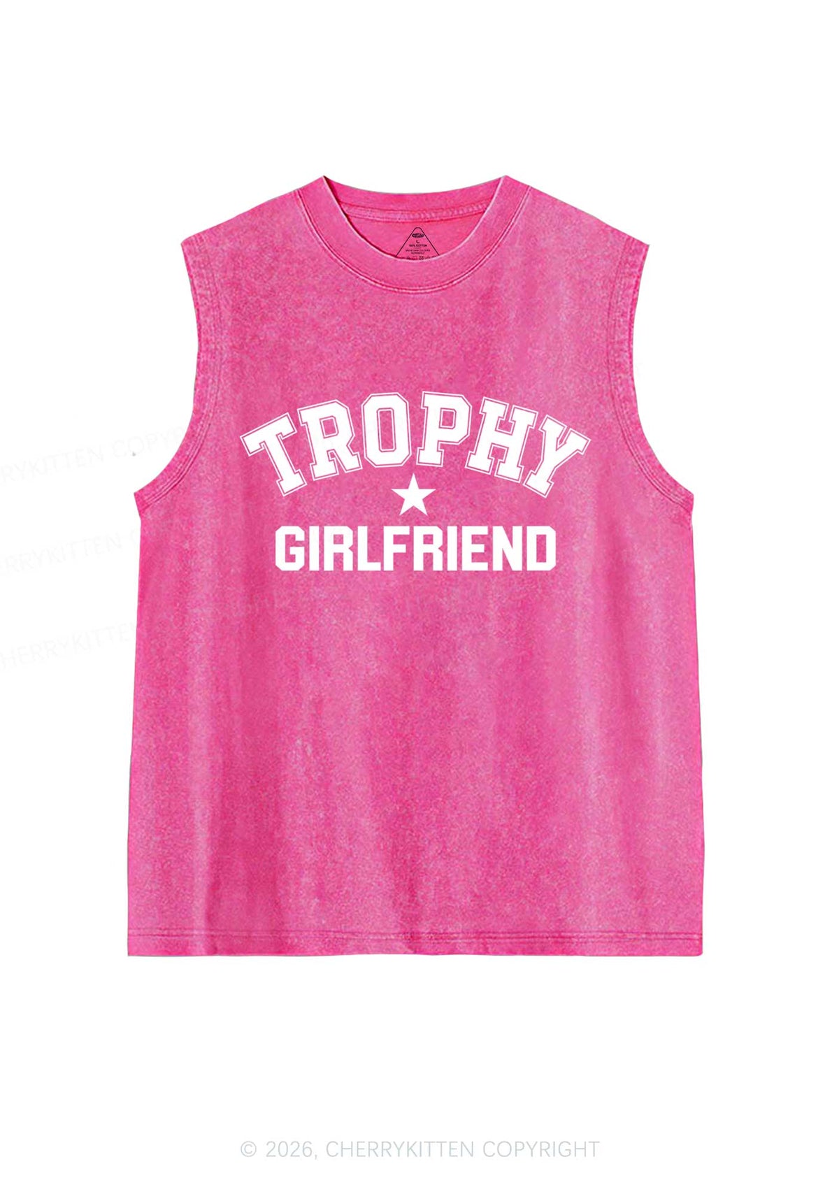 Trophy Girlfriend Y2K Washed Muscle Tank Cherrykitten