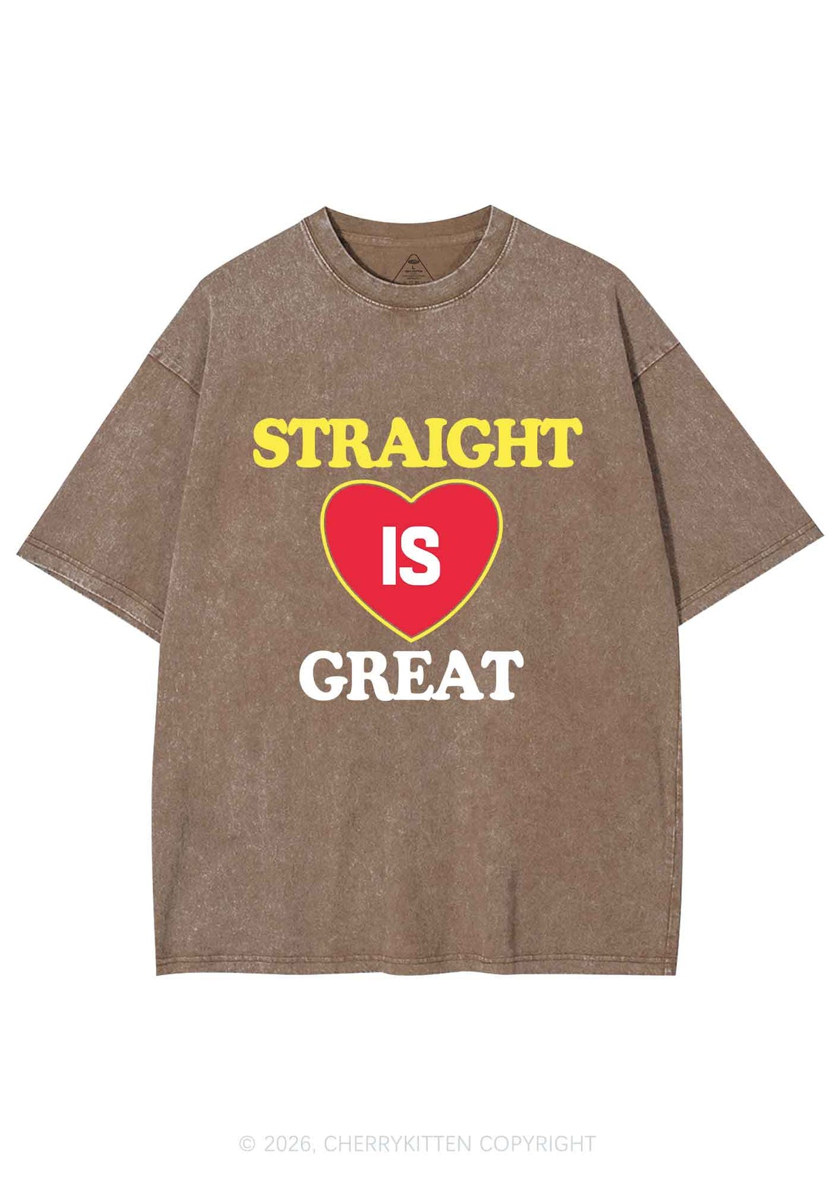 Straight Is Great Pride Y2K Shirts Washed Tee Cherrykitten
