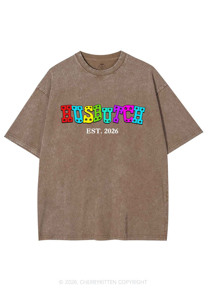 Custom Year Rainbow Husbutch Pride Y2K Shirts Washed Tee Cherrykitten