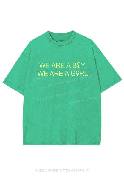 We Are A Boy Pride Y2K Shirts Washed Tee Cherrykitten