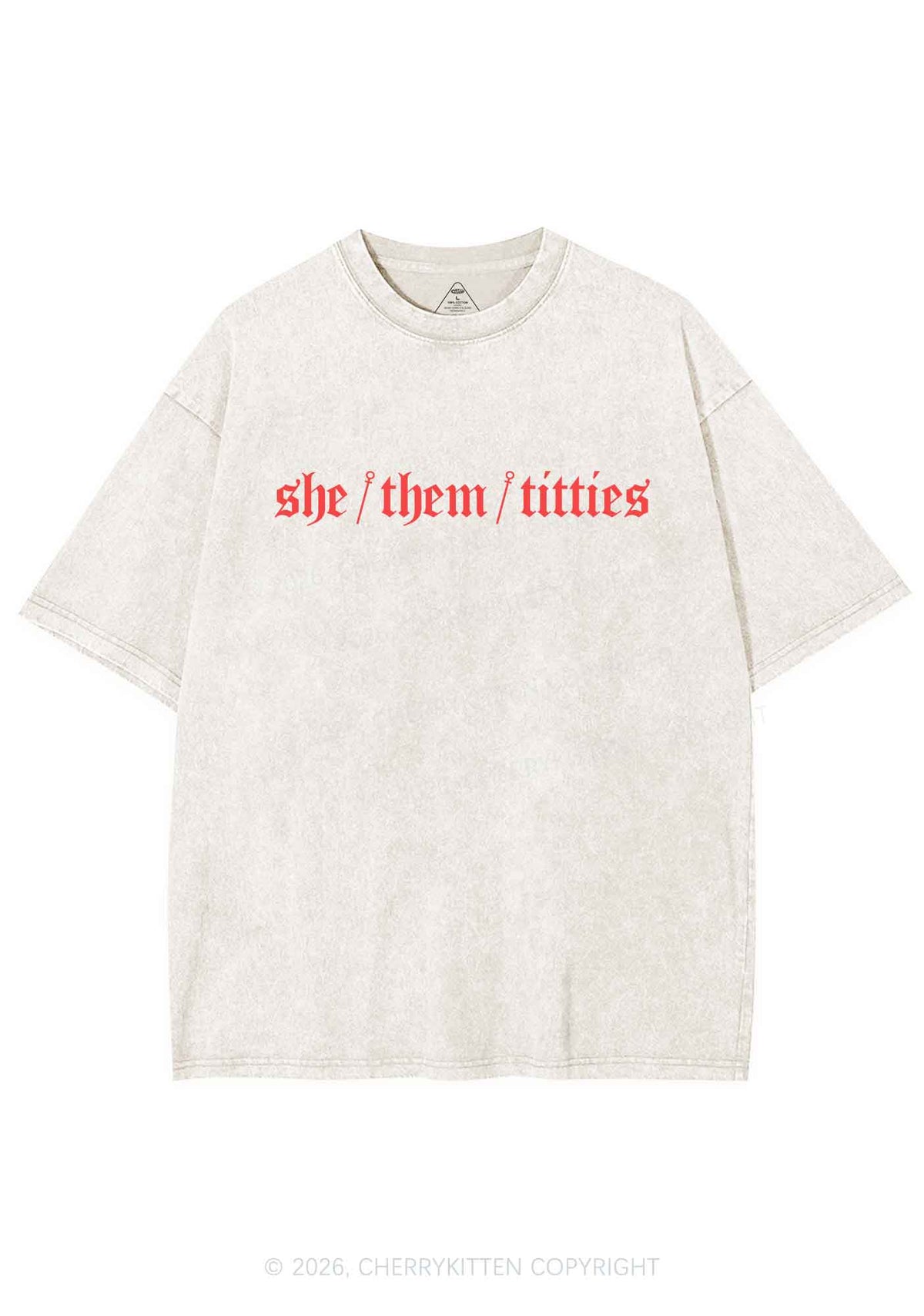 She Them Txtties Pride Y2K Shirts Washed Tee Cherrykitten