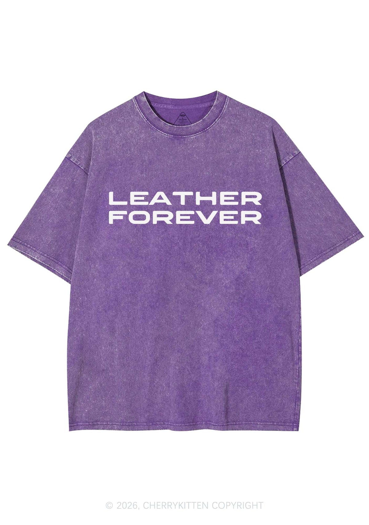 Leather Forever Y2K Shirts Washed Tee Cherrykitten