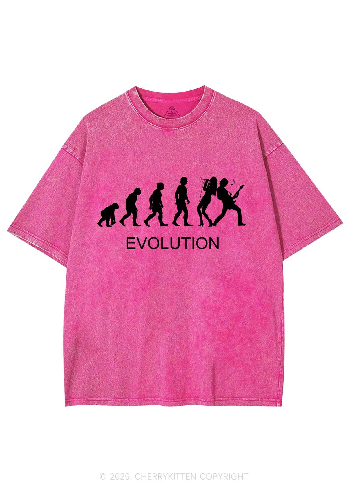 Evolution Rock Band Y2K Shirts Washed Tee Cherrykitten
