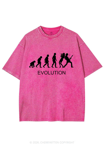 Evolution Rock Band Y2K Shirts Washed Tee Cherrykitten
