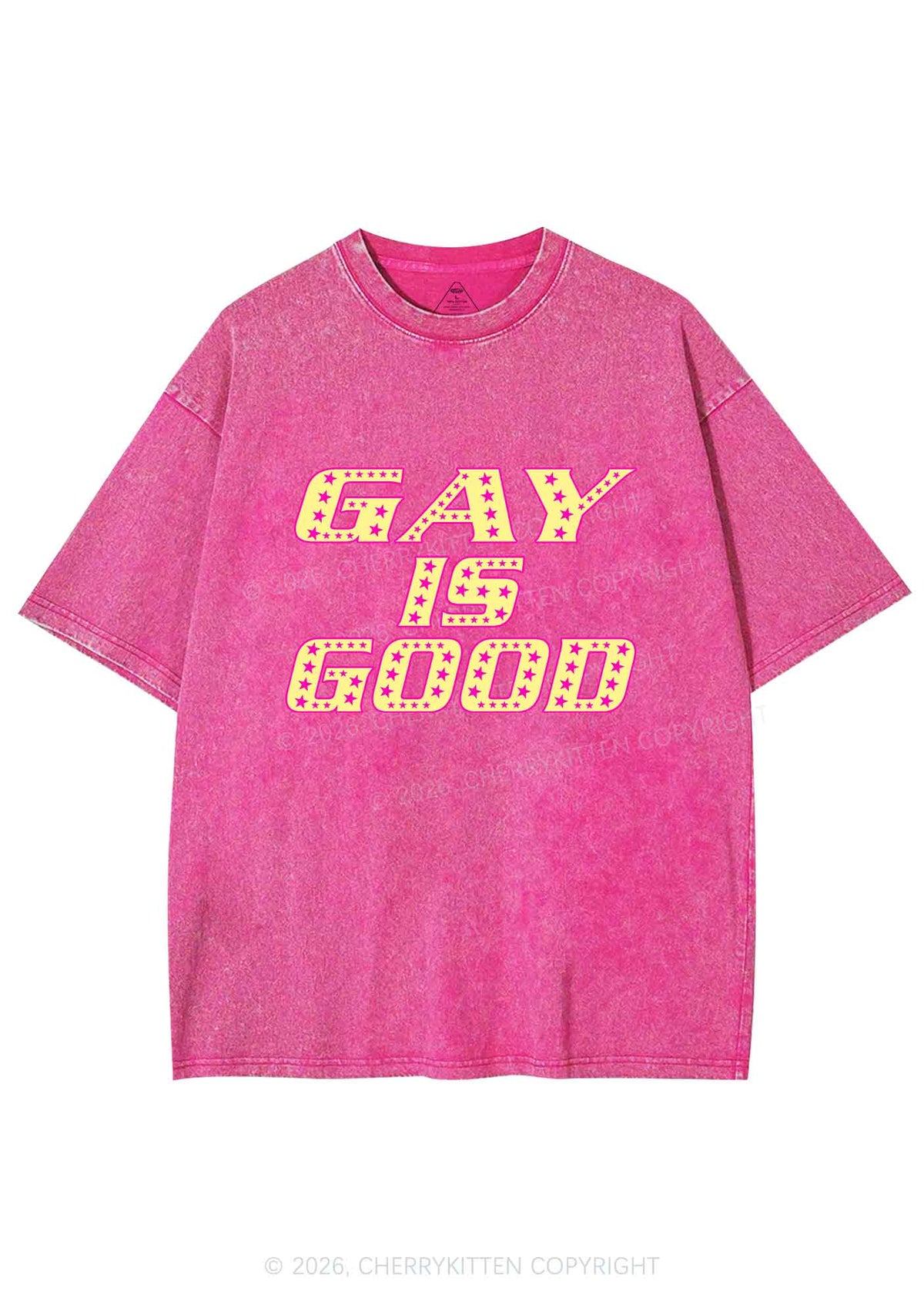 Gay Is Good Pride Y2K Shirts Washed Tee Cherrykitten