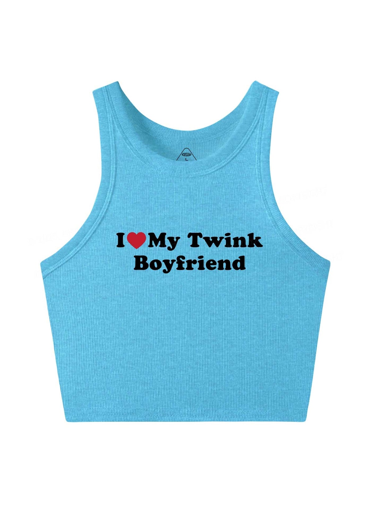 I Love My Twink BF Pride Y2K Crop Tank Top Cherrykitten