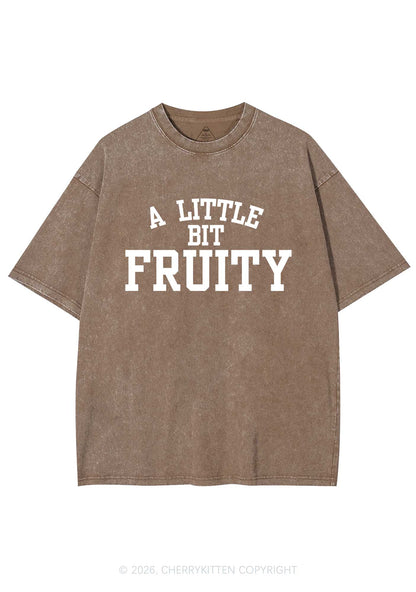 A Little Bit Fruity Pride Y2K Shirts Washed Tee Cherrykitten