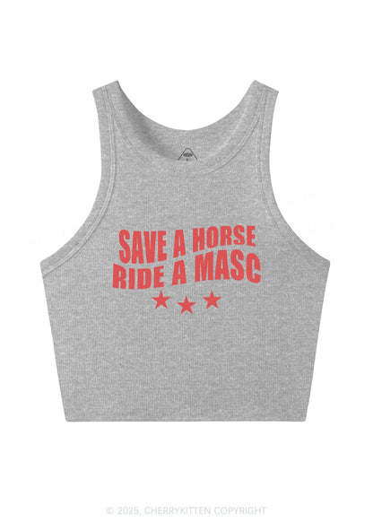 Ride A Masc Pride Y2K Crop Tank Top Cherrykitten
