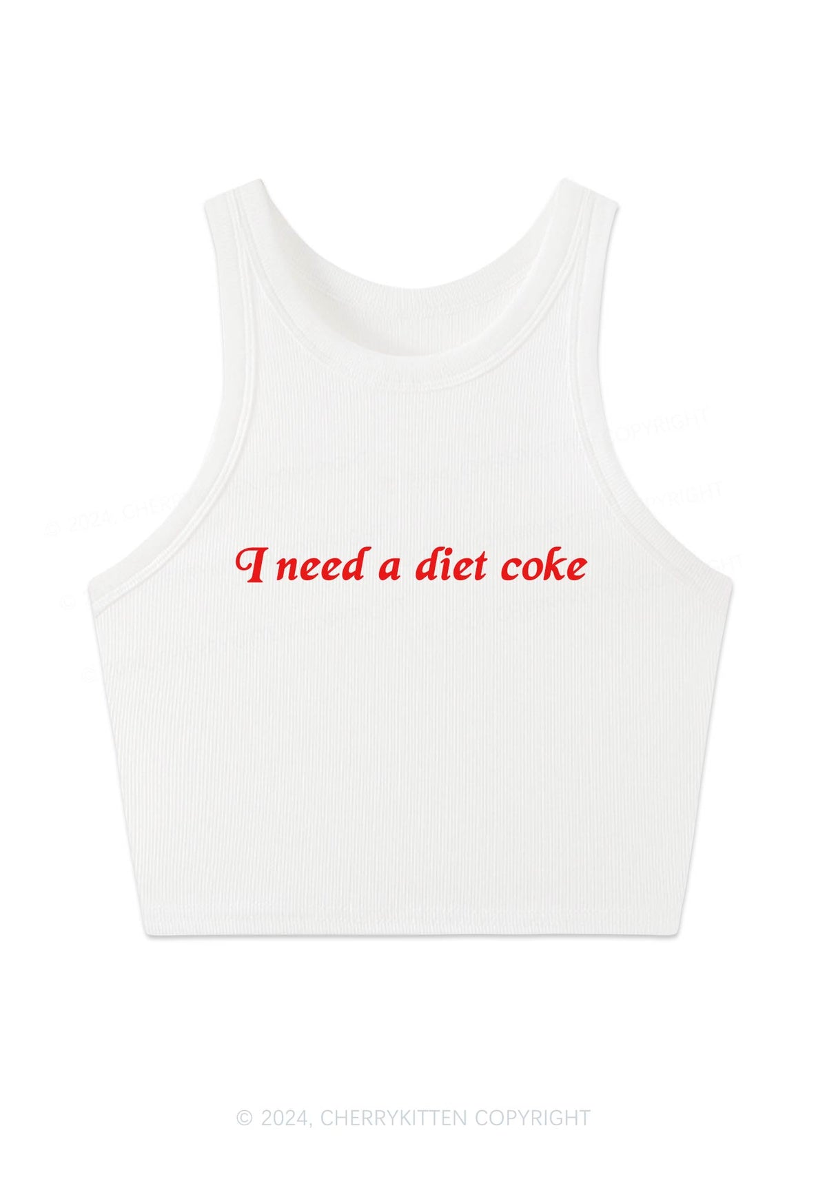 Diet Cola Y2K Crop Tank Top Cherrykitten