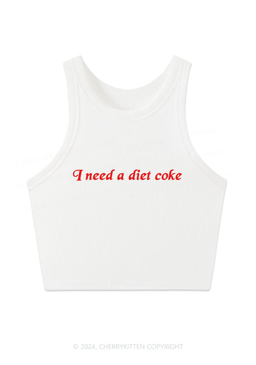 Diet Cola Y2K Crop Tank Top Cherrykitten
