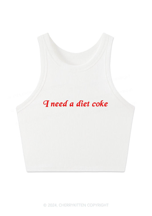 Diet Cola Y2K Crop Tank Top Cherrykitten