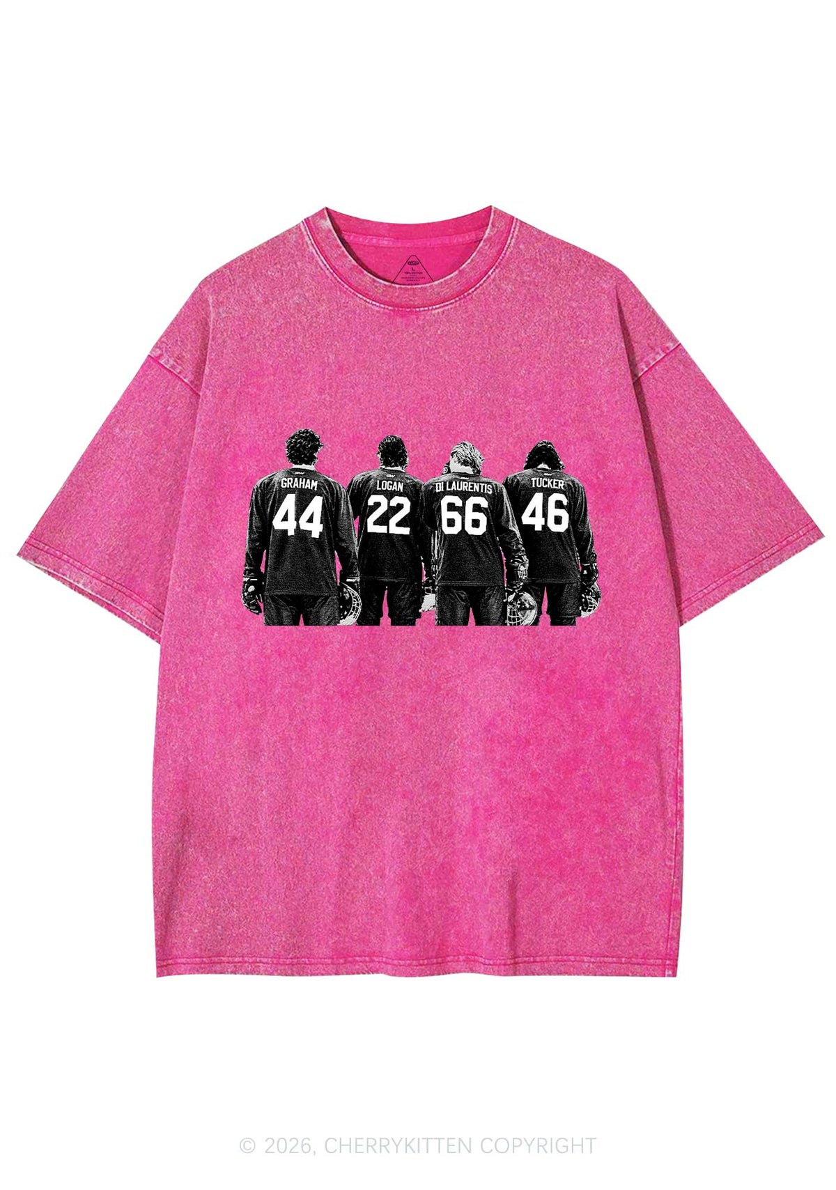 Hockey Crew Y2K Shirts Washed Tee Cherrykitten