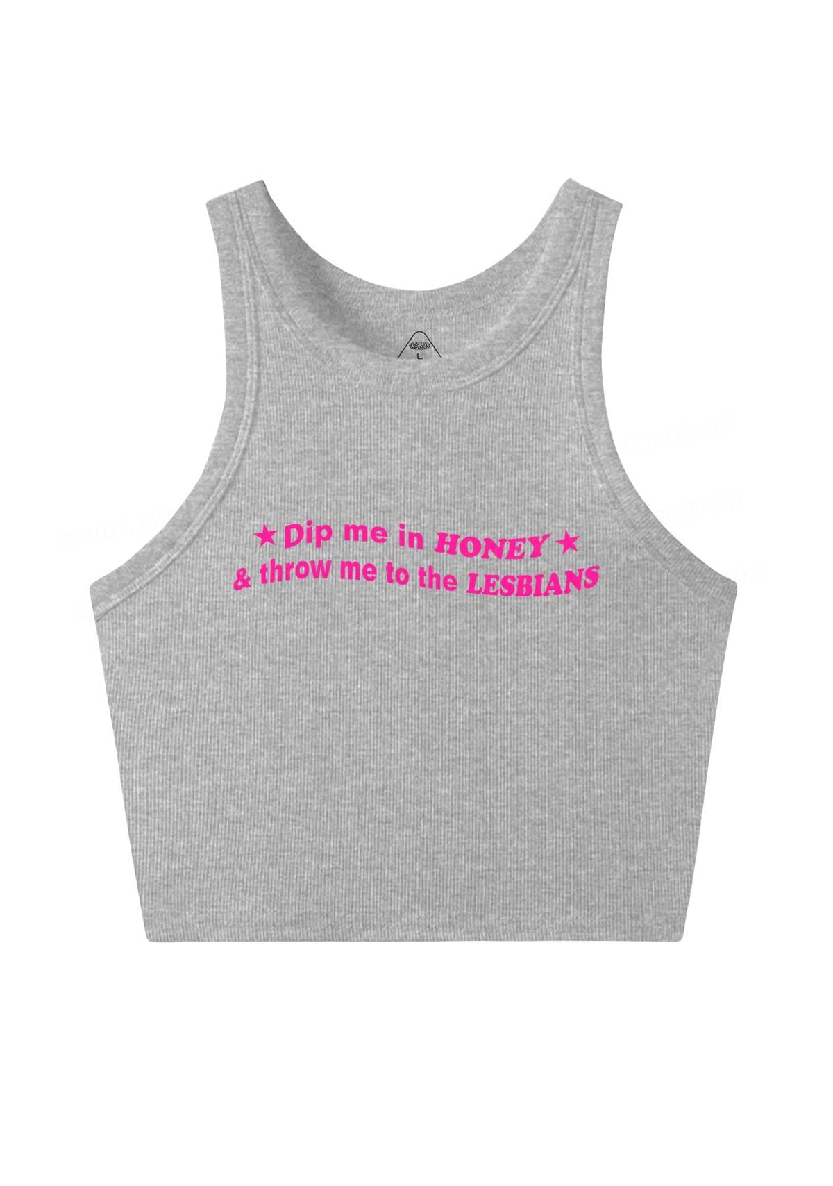 Honey Lesbians Pride Y2K Crop Tank Top Cherrykitten