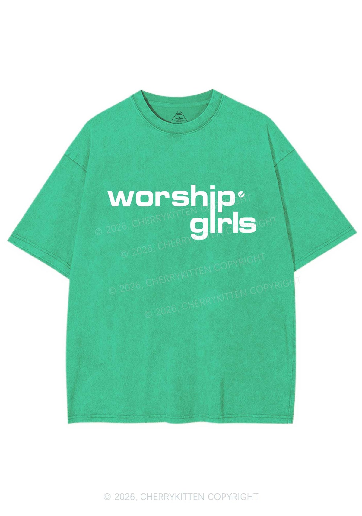 Worship Girls Pride Y2K Shirts Washed Tee Cherrykitten
