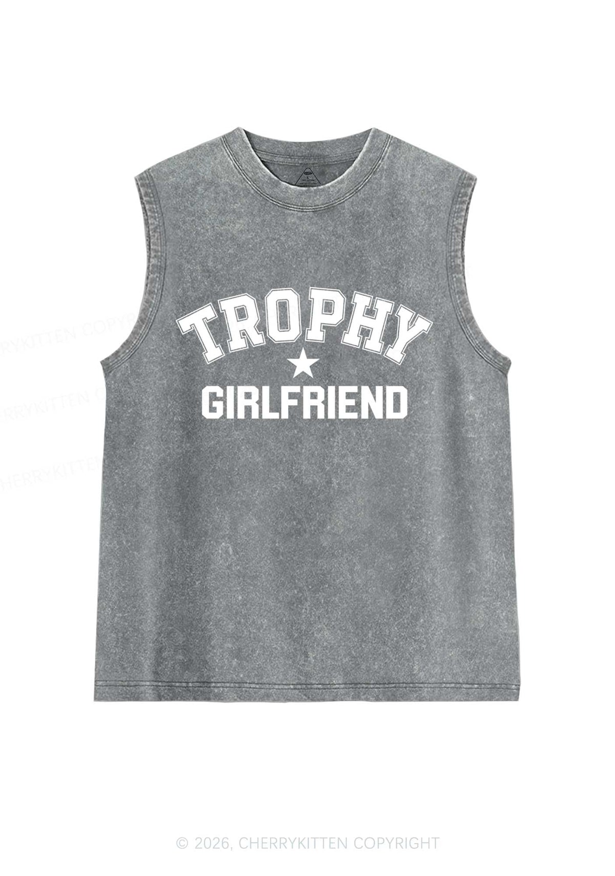 Trophy Girlfriend Y2K Washed Muscle Tank Cherrykitten