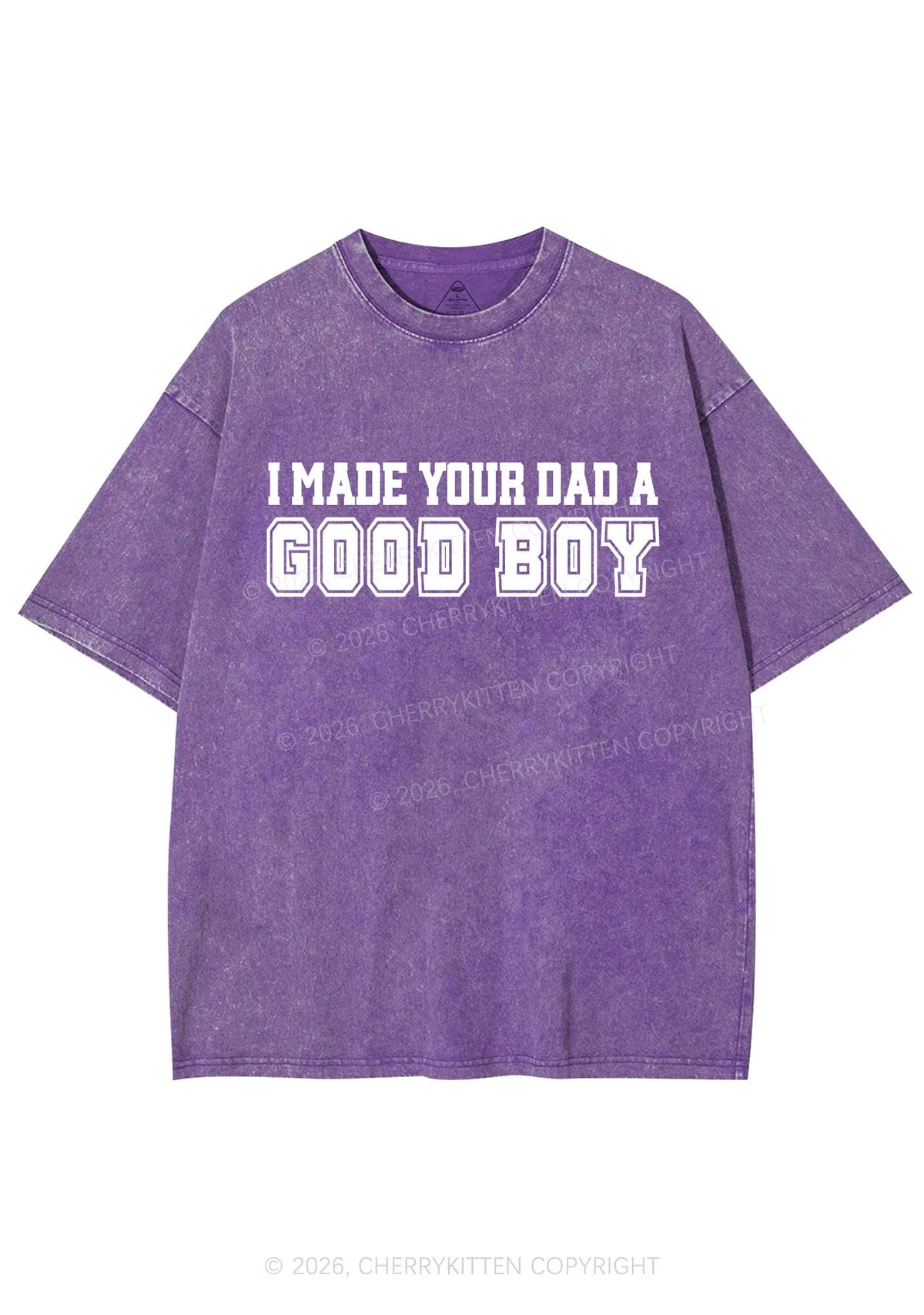 Made Your Dad A Good Boy Y2K Shirts Washed Tee Cherrykitten