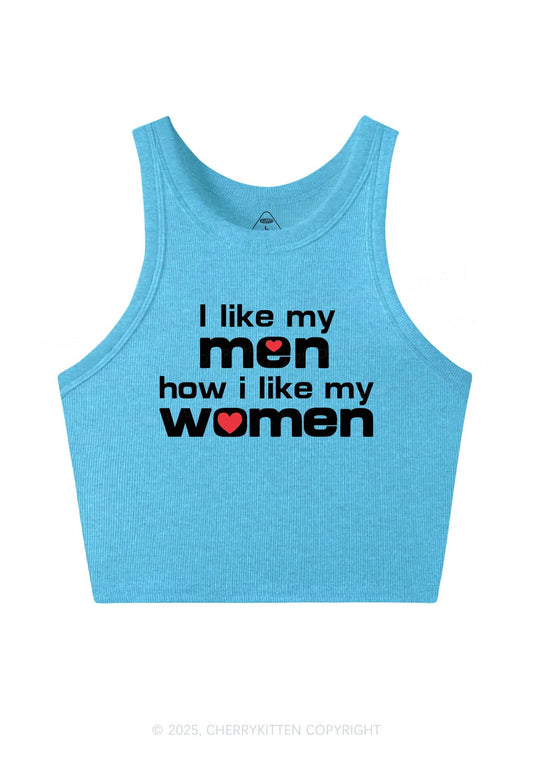 I Like My Men Pride Y2K Crop Tank Top Cherrykitten