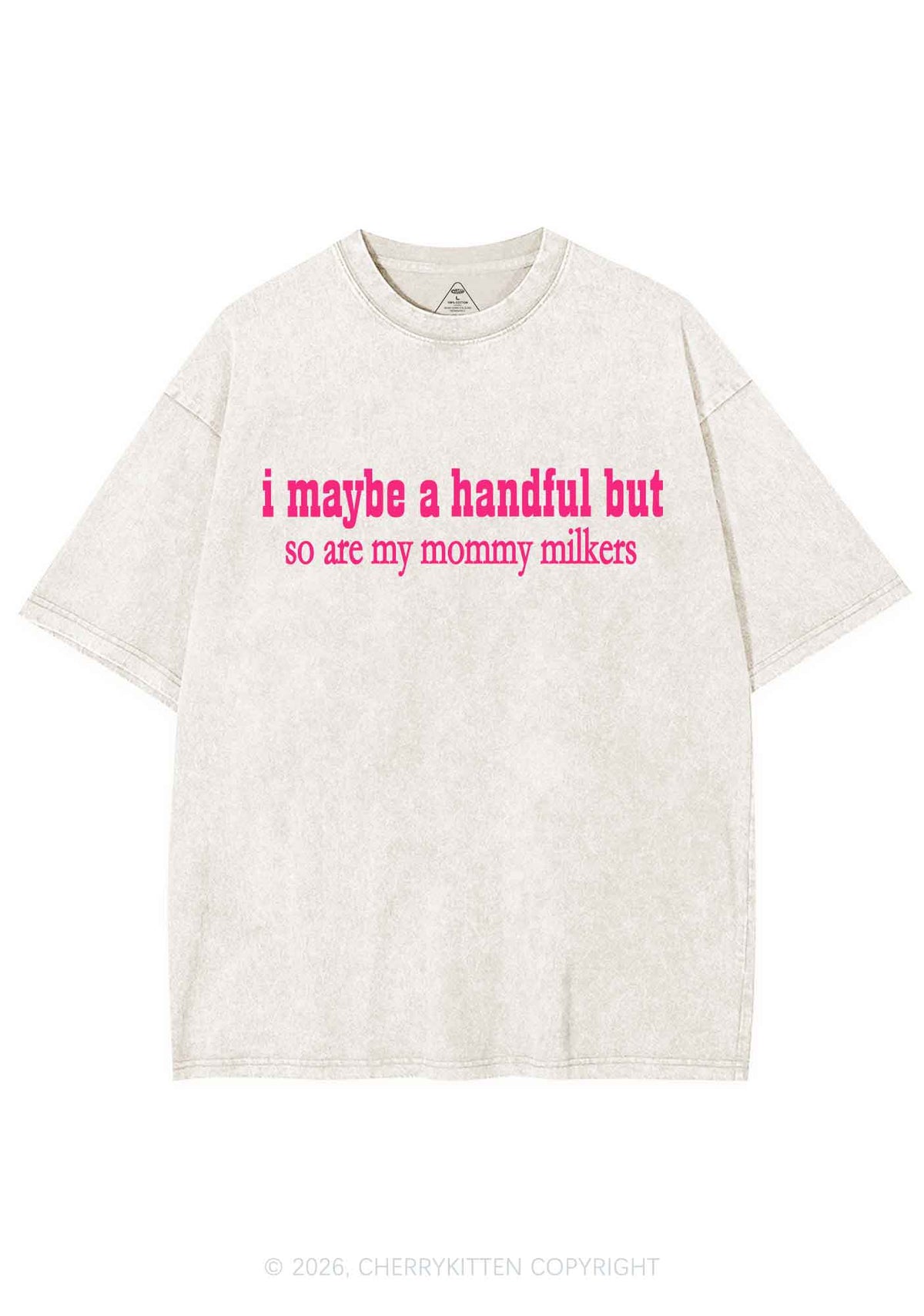 Handful Mommy Milkers Y2K Shirts Washed Tee Cherrykitten