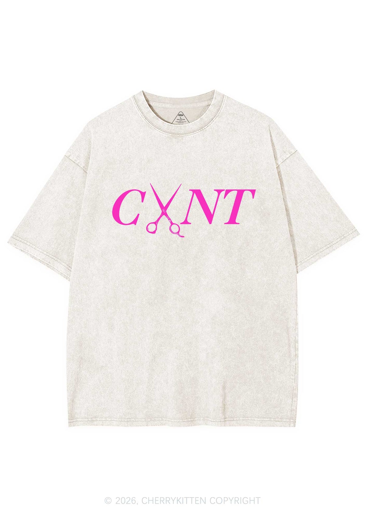 Pink Scissors Cxxt Pride Y2K Shirts Washed Tee Cherrykitten