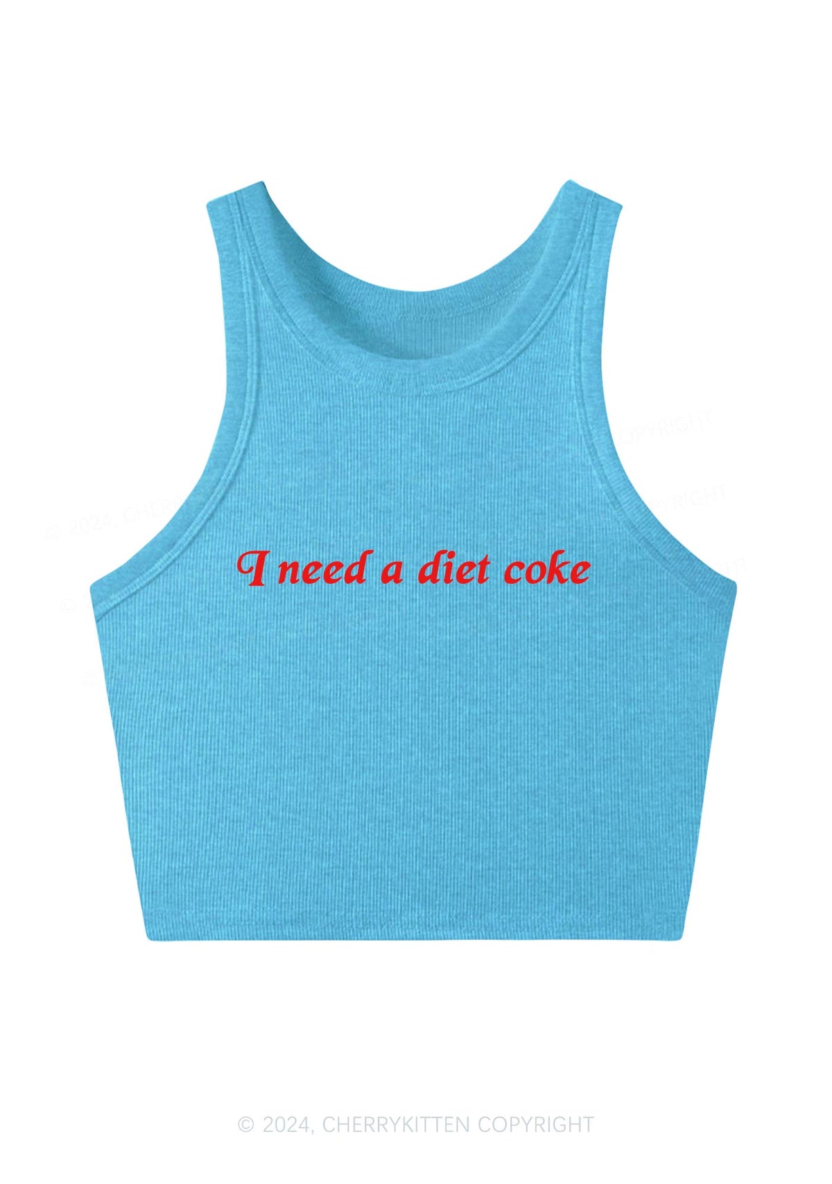 Diet Cola Y2K Crop Tank Top Cherrykitten