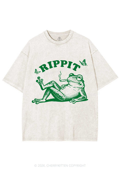Rippit Frog Y2K Shirts Washed Tee Cherrykitten