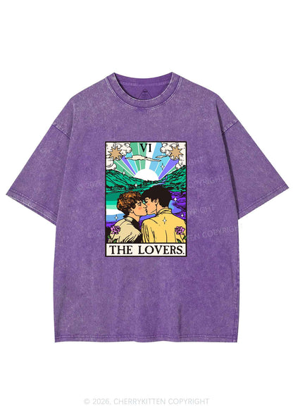 The Gay Lovers Pride Y2K Shirts Washed Tee Cherrykitten