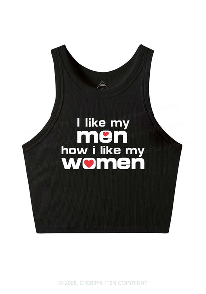 I Like My Men Pride Y2K Crop Tank Top Cherrykitten