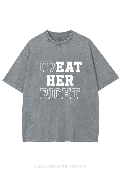 Eat Her Right Pride Y2K Shirts Washed Tee Cherrykitten