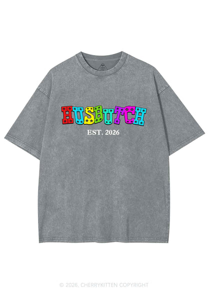 Custom Year Rainbow Husbutch Pride Y2K Shirts Washed Tee Cherrykitten