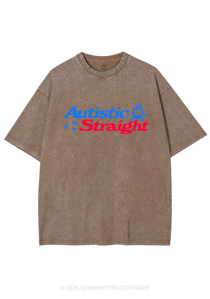 Autistic Straight Pride Y2K Shirts Washed Tee Cherrykitten
