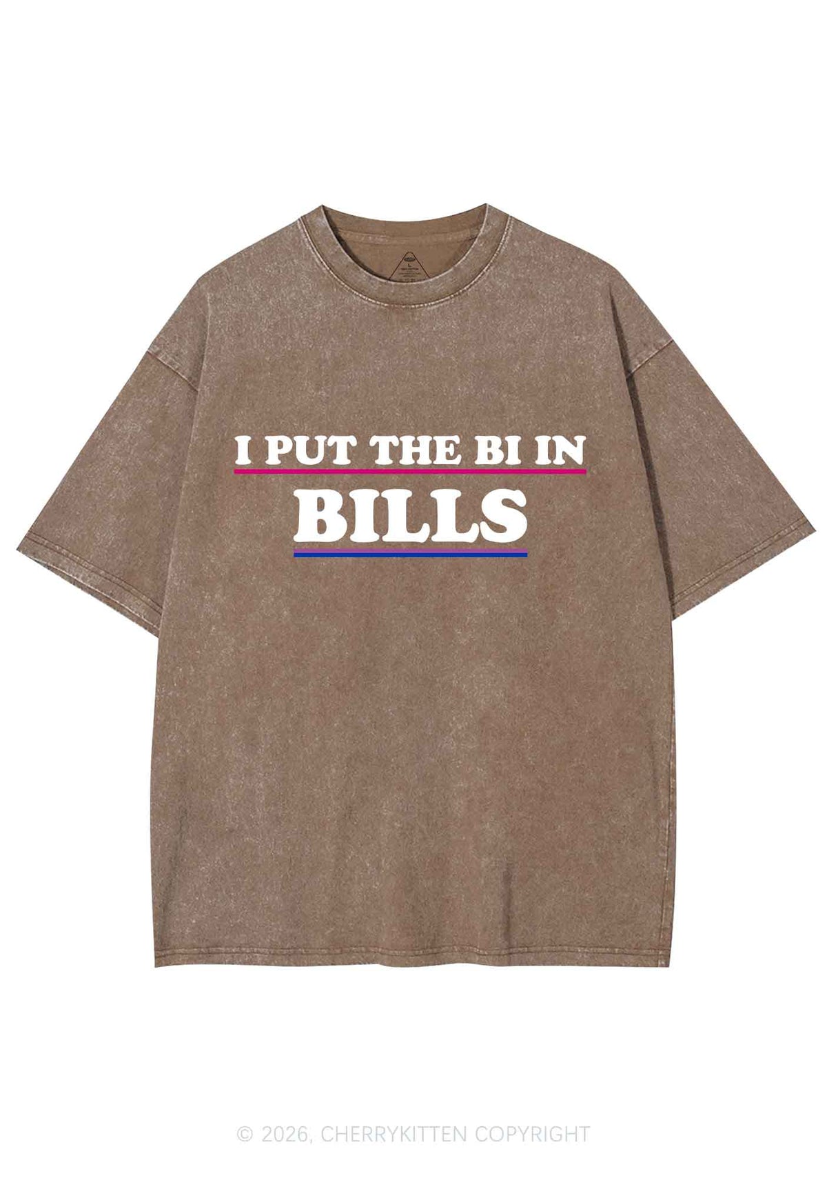 I Put The Bi In Bills Pride Y2K Shirts Washed Tee Cherrykitten