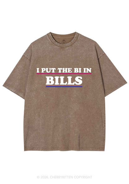 I Put The Bi In Bills Pride Y2K Shirts Washed Tee Cherrykitten