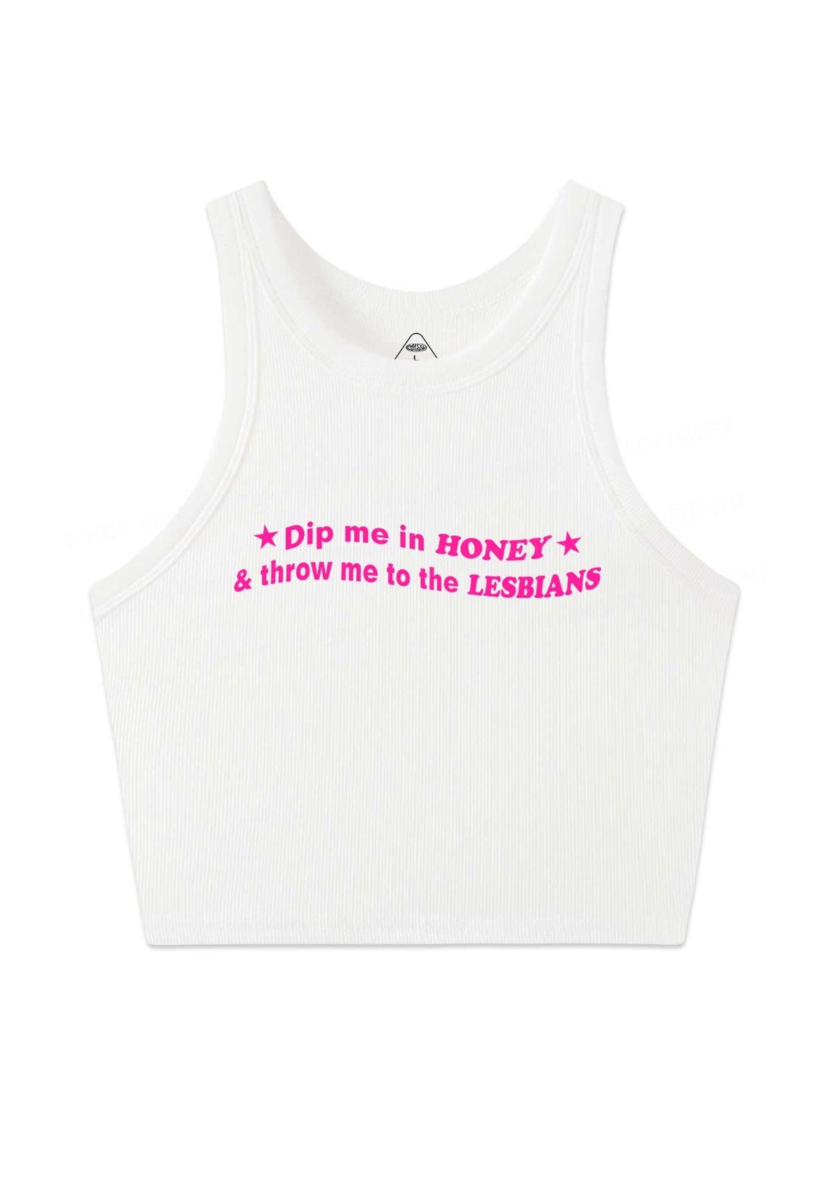 Honey Lesbians Pride Y2K Crop Tank Top Cherrykitten