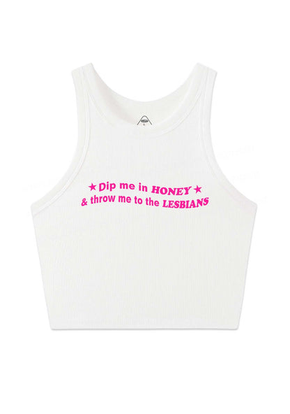 Honey Lesbians Pride Y2K Crop Tank Top Cherrykitten